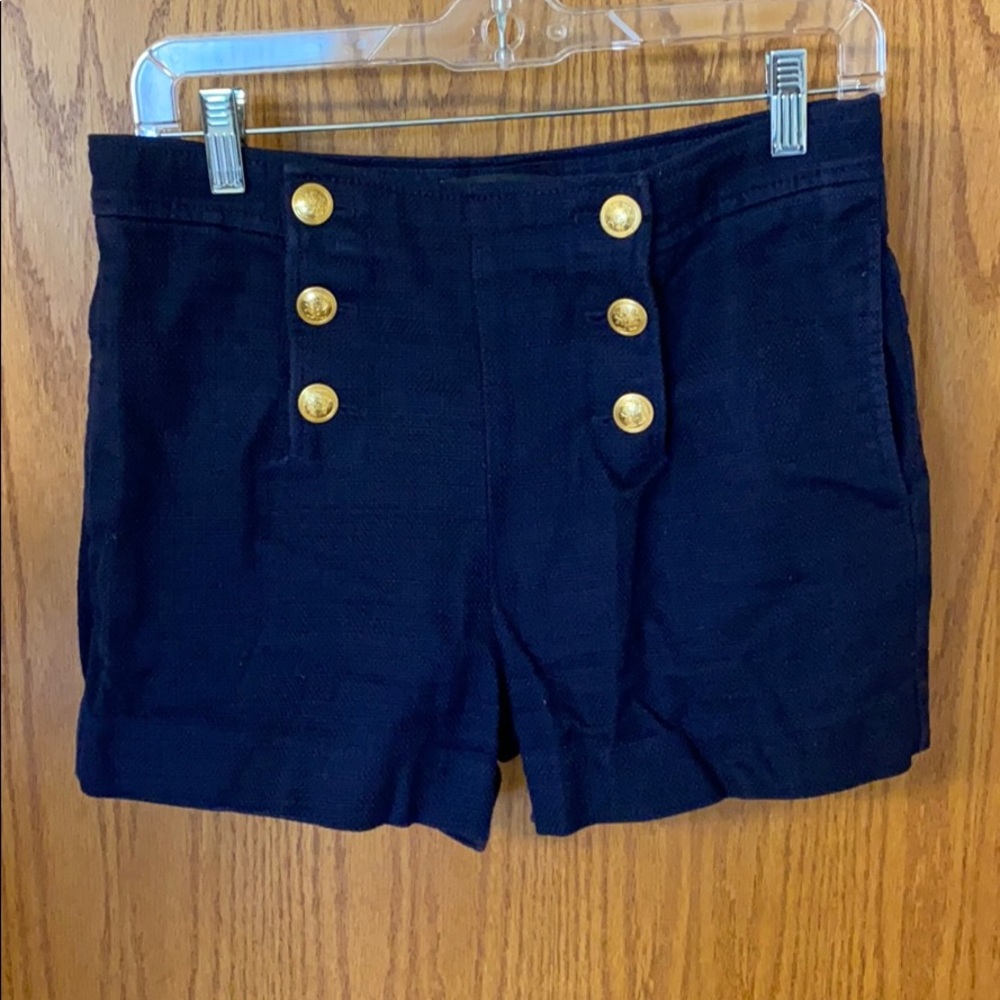 Blue Tweed Shorts